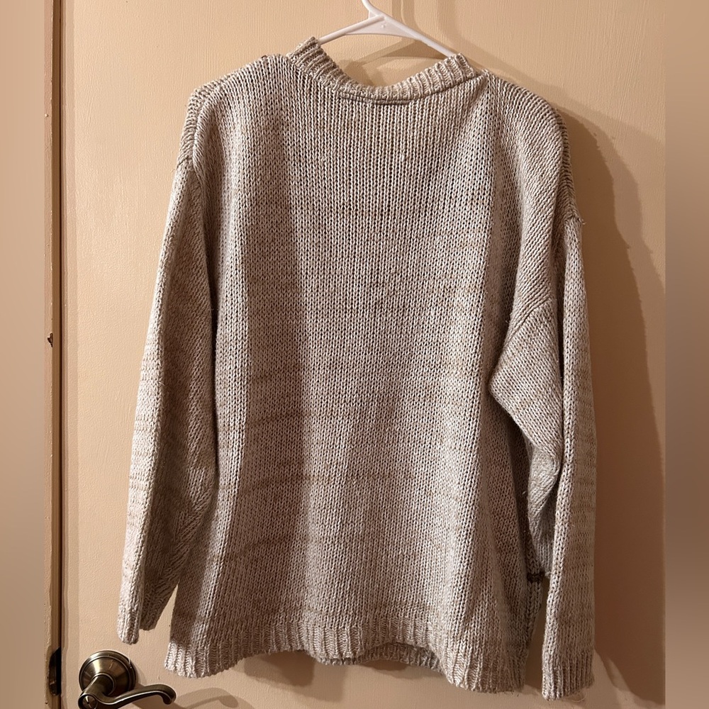 vintage fall/ autumn leaf oversized chunky knit sweater - Picture 2 of 6